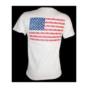  Bluefin U.S.A. Angler Flag Cotton Short Sleeve T Shirt 