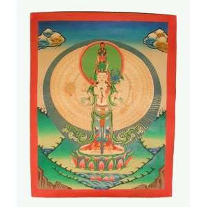  Tibetan Thangka Painting Buddha 1000 Arms of Compassion 