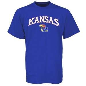  Kansas Jayhawks Royal Blue Campus Yard T shirt Sports 