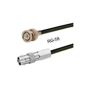  RG 58 Cable, BNC Male to BNC Female, 15ft 