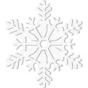  White Glitter Snowflakes 4ct