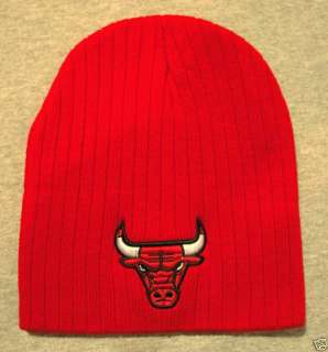 Chicago Bulls Red Winter Ski Hat Beanie   Style B  