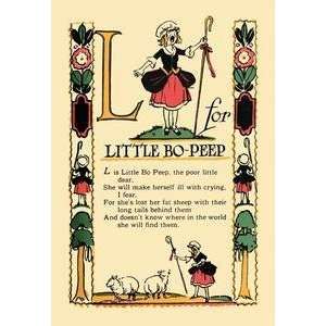 Vintage Art L for Little Bo Peep   07432 9