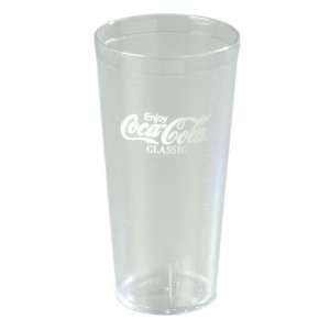 Carlisle 52243550G Coca Cola Stackable Tumbler, 24 oz, Clear, Plastic 