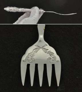 Italian Antique Terrapin Sterling Silver Rococo Fork  