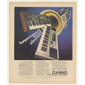  1983 Casio CT 405 CT 7000 Casiotone Keyboards Print Ad 