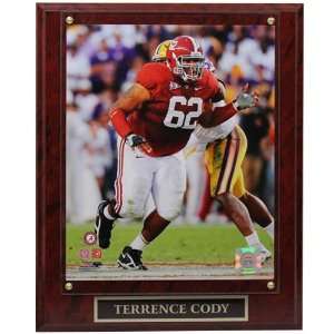  Alabama Crimson Tide #62 Terrene Cody 10.5 x 13 Player 