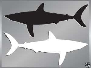 MAKO SHARK silhouette fishing cut vinyl decal up to 8  