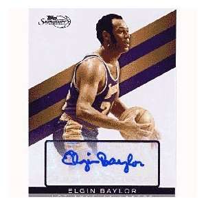 Elgin Baylor Autographed / Signed 2009 Topps Card