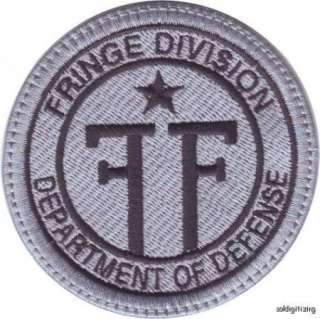 FRINGE TV SHOW (GREY) EMBROIDERED SEW ON PATCH  
