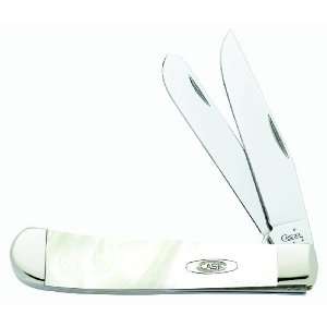   Trapper Pocket Knife With Stainless Steel Blades, White Pearl Corelon