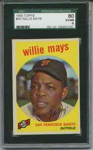 1959 Topps Willie Mays #50 SGC 80 6   SF Giants  