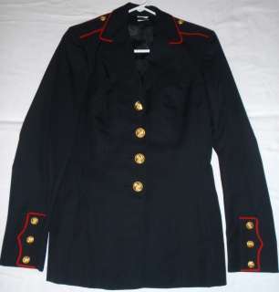 USMC Female Dress Blues Uniform Coat Size 10L Excellant Condition 