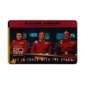   Phone Card Star Trek Generations   20u Chekov, Kirk, & Scotty Premier