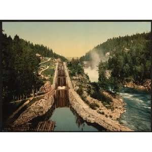   Vrangfoss Locks, Bandak Canal, Telemark Canal, Norway