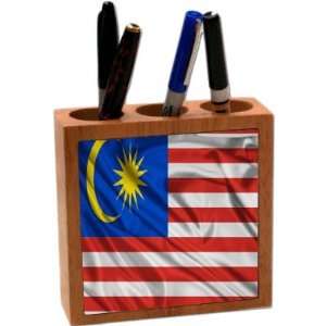  Rikki KnightTM Malaysia Flag 5 Inch Tile Maple Finished 