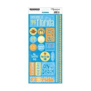 Reminisce Signature Series Travel Stickers Florida Phrase TRSS1 74; 6 