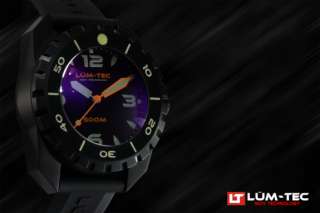 LUM TEC 500M 2 Titanium Carbide PVD coating DIVER Watch, Max Darkness 