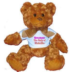   The Study of Natalie Plush Teddy Bear with BLUE T Shirt: Toys & Games