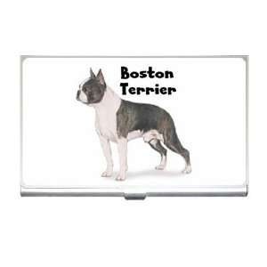  Boston Terrier Business Card Holder Case: Office Products