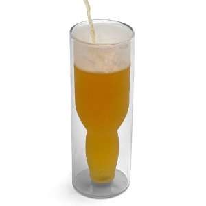  Bottoms Up Frosted Beer Glass: Kitchen & Dining