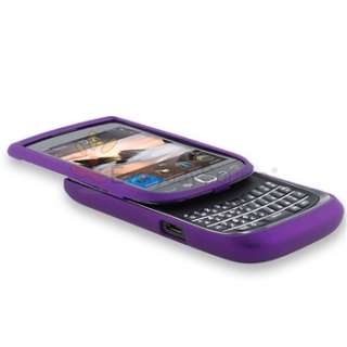 For Blackberry 9810 Purple Case+Charger+Privacy Guard  