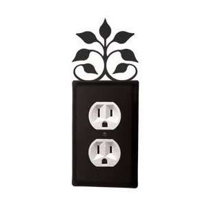    Wrought Iron Leaf Fan Single Outlet Cover