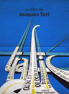 TRAFFIC TRAFIC 1971 Jacques Tati French 23x32 poster  