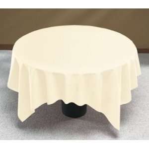  Linen Like Ivory Round Table Cover