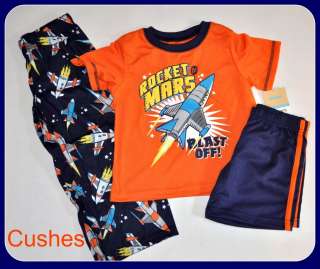 NWT BOY CARTERS ROCKET MARS BLAST OFF 3PC PAJAMAS SET  