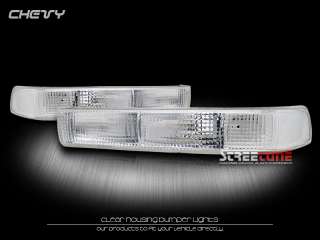 98 04 CHEVY S10 PICKUP/BLAZER CLEAR FRONT BUMPER LIGHTS  