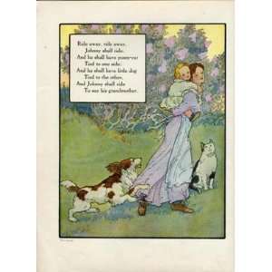    Ride Away Ride Away Mother Goose Rhyme Print 1921 