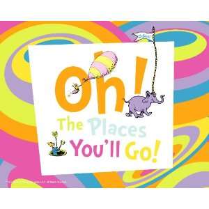  Oh The Places Youll Go with swirls, 8 x 10 Poster Print 