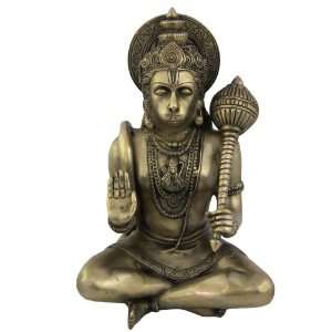  Hindu God Monkey Hanuman Brass Metal Sculpture Statue 