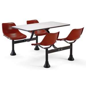  OFM Cluster Table with Stainless Steel Top: Furniture 