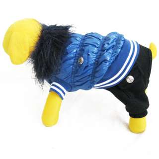 Blue Quilted Jacket Overall pet dog clothes Chihuahua !  