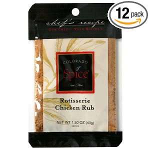   and Lamb Spice, Rotisserie Chicken Rub 1.5 Ounce Packet (Pack of 12