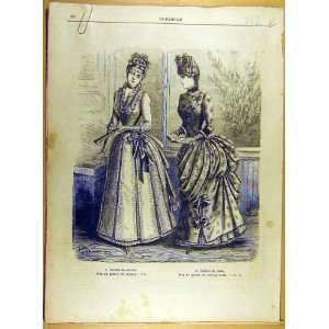    1885 Ladies Fashion Chemise Embroidery French Print