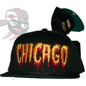  Chicago Black Horror Script Snapback Hat Cap: Everything 