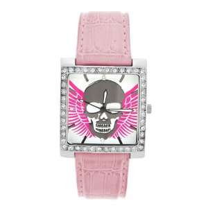   Highway Honey Skull and Wings Womens Watch (Pink) Automotive