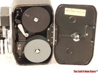 Vintage 1960s Bolex D8L Paillard 8mm Movie Camera Three Lenses w/ Case 