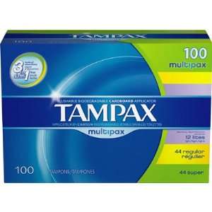  Tampax Multipax Tampons   100 Count Health & Personal 