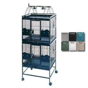  A and E Double Stack Playtop Bird Cage Black: Pet Supplies