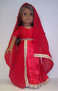 3PC INDIAN SARI *** DOLL CLOTHES FITS AMERICAN GIRL  