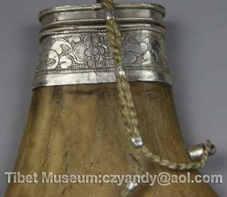 Wonderful Old Tibet Noble Silver Deer Horn Snuff Bottle  