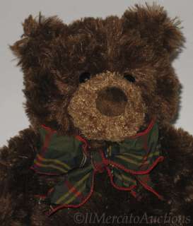   Plush Chocolate Brown TEDDY 15130 Stuffed Animal Toy Bow 12  