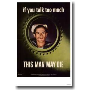  If You Talk Too Much   This Man May Die   Vintage Reprint 