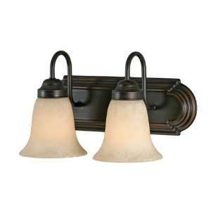  Golden Brookfield Rubbed Bronze 2 Light Bathroom Lights 