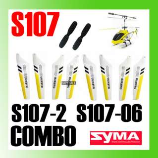 8x Syma S107 S107G Part Main Tail Blade S107 02 S107 06 FOR Syma 107 