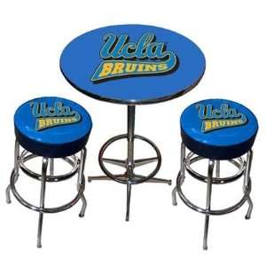  UCLA Bruins MVP Chrome Pub Table with Two Bar Stools 